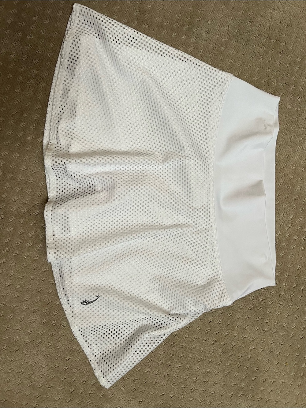 White Mesh Circle Skirt